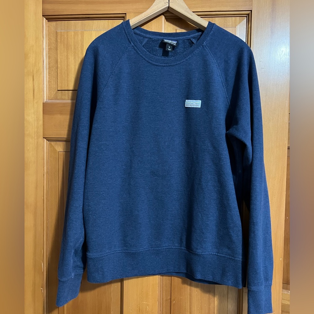 Patagonia Organic Crew Sweatshirt Womens Size Medium Navy